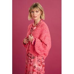 Overview image: POM fiery pink cardigan